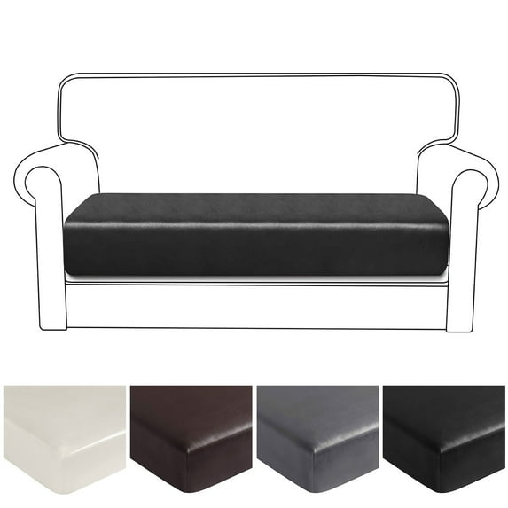 ODOMY 4Colors 1/2/3 Seaters Sofa Cushion Cover Waterproof Couch Seat Cover Solid Color Cushion Slipcover (No Include Cushion)