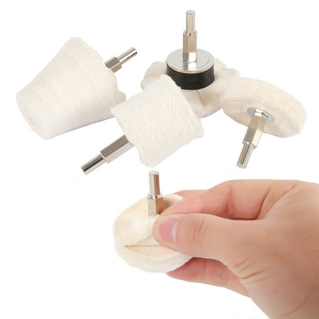 ODOMY Buffing Wheel for Drill Polishing Wheel Kit Hex Shafts Manifold Aluminum Stainless Steel Chrome