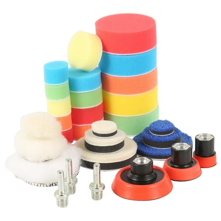 ODOMY Car Polisher Gross Polish Pad Buffer Waxing Buffing Polishing Sponge Pads Kit