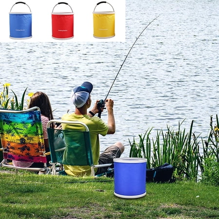 ODOMY Collapsible Bucket 11L Foldable Water Bucket 11 x 9.84inch Collapsible Bucket Portable Wash Basin Folding Bucket Water Container Storage for Camping Hiking Gardening Travelling