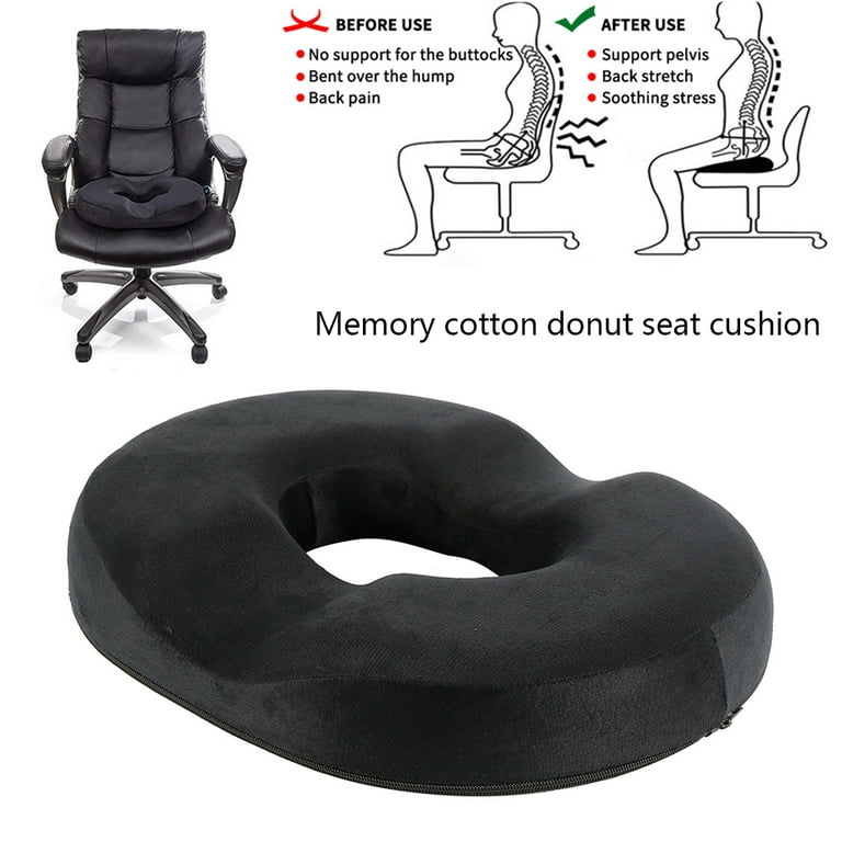 Memory Foam Seat Cushion Coccyx Orthopedic Massage Hemorrhoids Chair  Cushion Office Car Pain Relief Wheelchair Support Pillows