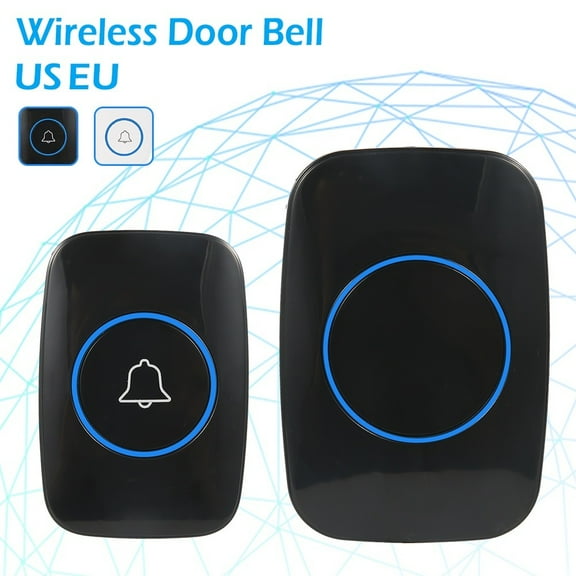 ODOMY EU / US Plug Wireless Doorbell 1 Transmitter Button + 1 Receiver