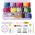thumbnail image 1 of ODOMY Embroidery Floss Set Cross Stitch Friendship Bracelets Thread with Floss Bins and Cross Stitch Tool Transparent Box for Storage, 1 of 1