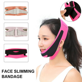 Reusable V Line Mask Facial Slimming Strap Double Chin Reducer Chin Up Mask  Face Lifting Belt - V Shaped Slimming Face Mask (1PCs), Pink 