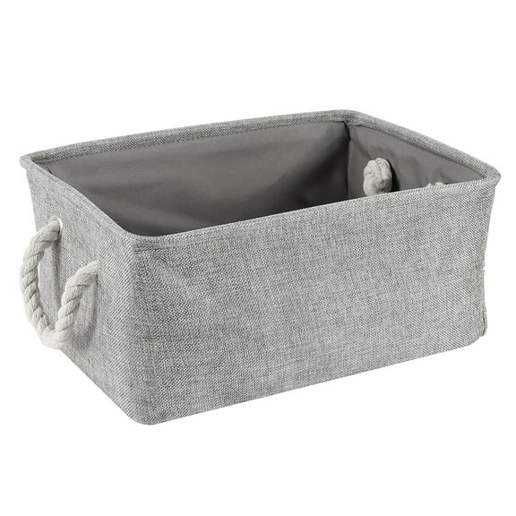 ODOMY Grey Basket Storage Baskets Fabric Baskets Rectangular Storage Bins Decorative Baskets Canvas Storage Basket for Empty Gifts, Basket Storage for Nursery