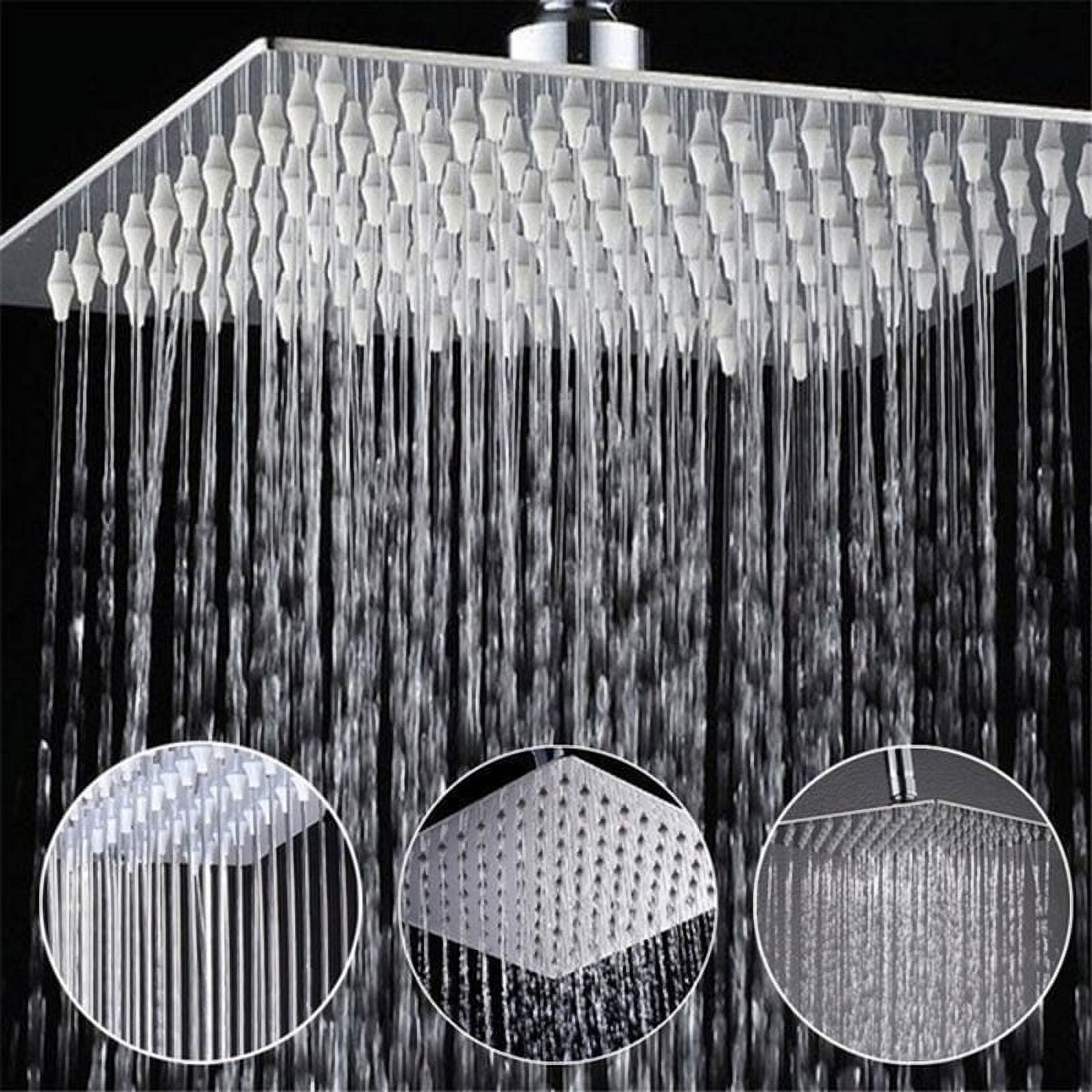ODOMY High Pressure Shower Head Square Stainless Steel Shower Head