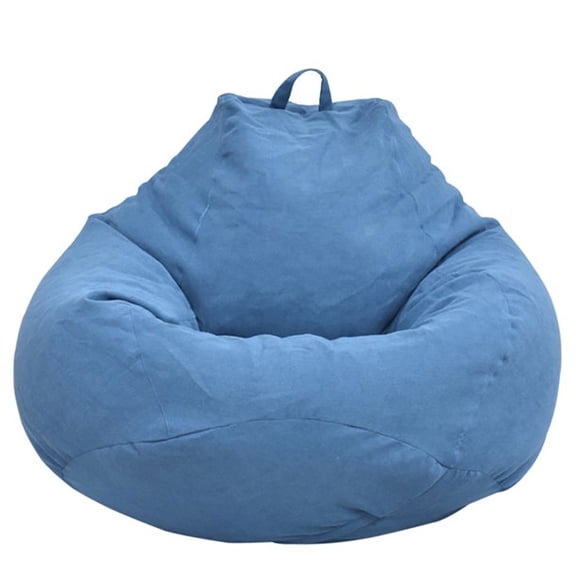 ODOMY Large Bean Bag Sofa Cover for Lounger Chair Sofa Seat-Sofa Furniture Cover-80x90CM-Blue