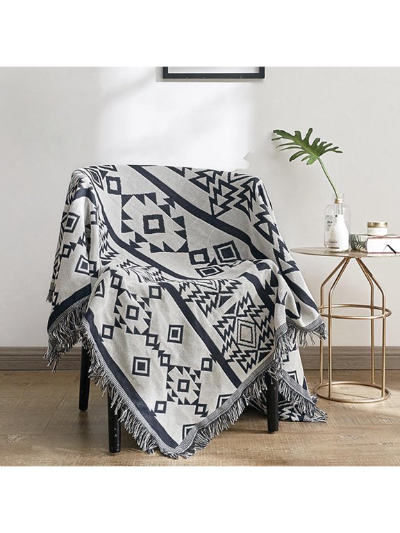 Large Size 100% Cotton Woven Sofa Bed Settee Throw Cover Chair Bedspread Blanket