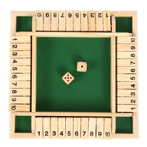 ODOMY Magic Wooden Traditional Four Sided 10 Numbers Pub Bar Board Game