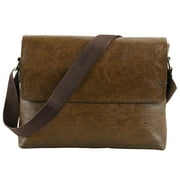 ODOMY Mens Leather Bags Messenger Bag Briefcase Satchel Shoulder Handbag Cross Body