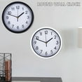 thumbnail image 1 of ODOMY Modern Wall Clock, 8 Inch Large Round Silent Non-Ticking Wall Clock, Big Numbers Quartz Wall Clock for Office School Home Living Room Bedroom, 1 of 2