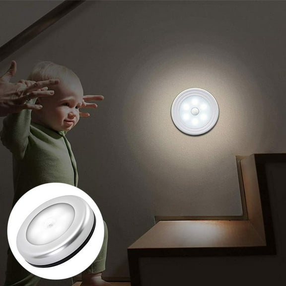 ODOMY Motion Sensor Light,Battery Powered LED Night Light Step Lights Stair Closet Light Under-Cabinet Lighting Stick On Anywhere Lamp for Home, Kitchen, Hallway, Cabinet, Closet, Stairs, Bathroom