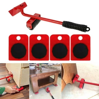 Majade Adjustable Furniture Lifter for Heavy Furniture with 4 Heightening  Jack,Furniture Lift Mover Tool Set Easily Move Furniture with a Little