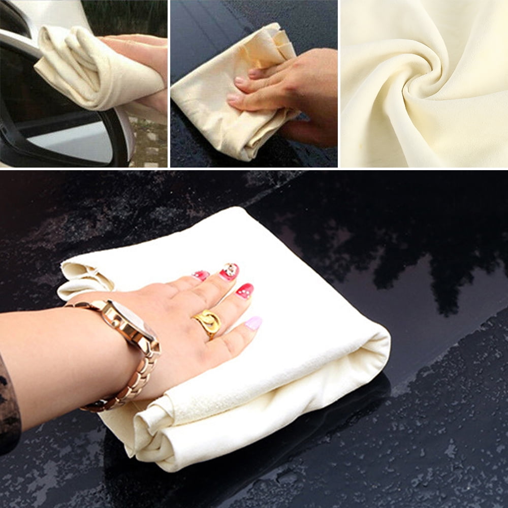 ODOMY Natural Chamois Cleaning Cloth, Genuine Leather Clean Cloth Fast