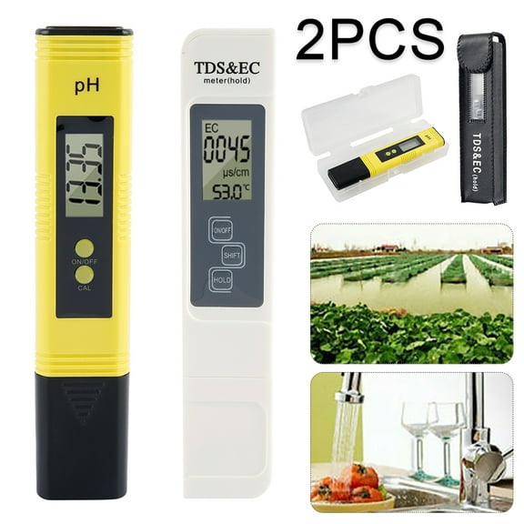 ODOMY PH Meter Digital Water Quality Test TDS PH EC Temperature 4 in 1 Set for Indoor Pool and Aquarium Water