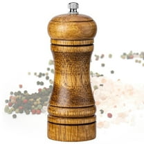ODOMY Pepper Mill Wood Pepper Grinder Adjustable Oak Wood Salt and Pepper Grinder Refillable Ceramic Grinding Mechanism Sealed Salt Mill Spice Jar 5/8/10in for Kitchen Camping Picnic BBQ