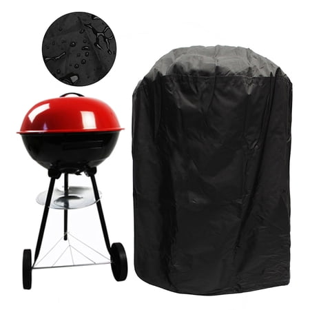 ODOMY Round Barbecue Cover/BBQ Cover Waterproof Outdoor Garden Kettle Chimney Grill UV Cover