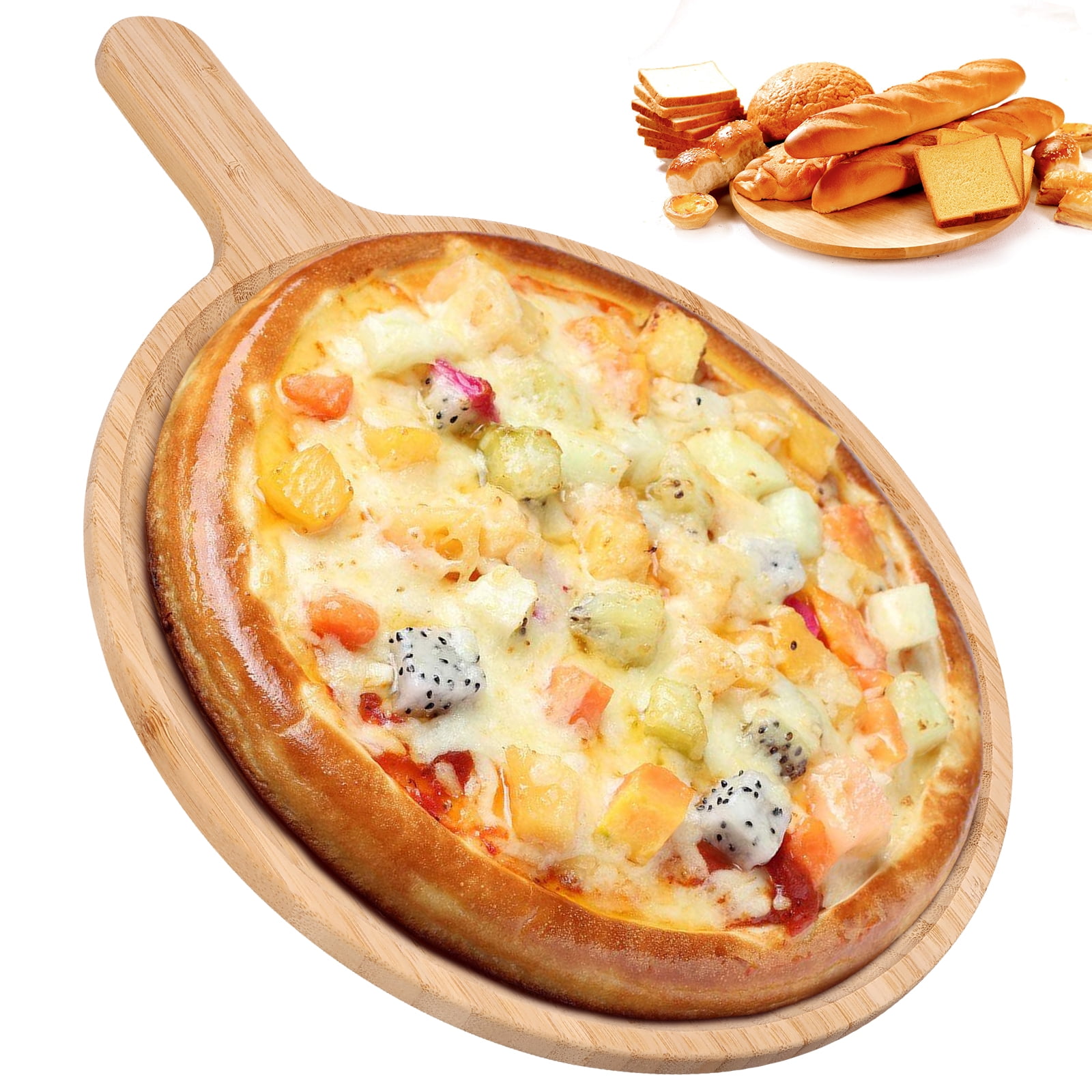 ODOMY Round Cutting Board,Bamboo Wood cutting board for kitchen