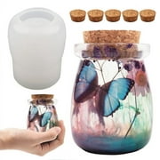 ODOMY Silicone Jar Molds Lid, Jar Resin Molds Lid, Resin Little Jar Molds Lid for Epoxy Resin, DIY Crafts Jewelry Making