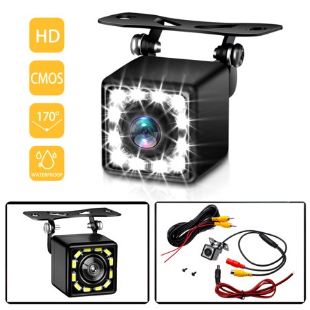 ODOMY Waterproof 12 LED Car Backup Rear View Reverse Parking Camera Night Vision