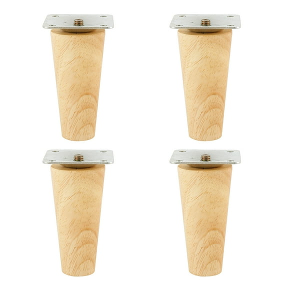 ODOMY Wood Furniture Legs for Chair Table Sofa Closet Feet 4Pcs