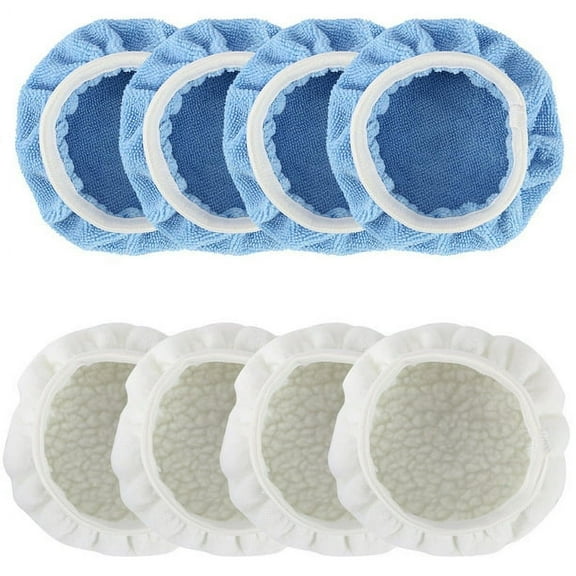 ODOMY Woolled Polishing Waxing Buffing Pads Kit Compound Polishing for 5-6 Inch Car Polisher