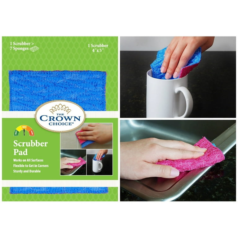 ODOR FREE Scrubbing Pad for Dishwashing and Cleaning | Strong & Scratch  Free Scrubber | VERY Durable and Tough Scrub Sponge | No Mildew Smell from
