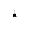 thumbnail image 1 of Dainolite  1LT Oversized Drum Pendant Small, WH Shade-Color:Black/Gold, 1 of 4