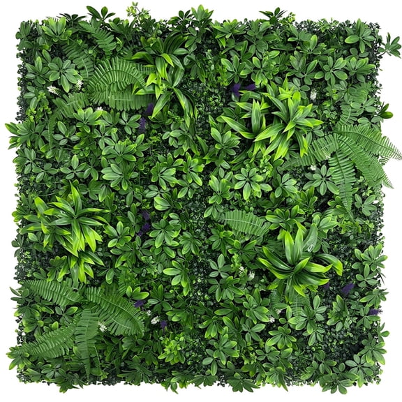 ODTORY Artificial Grass Wall Boxwood Plant Panel, 20"x20" 4P UV Resistant Green Leaves Faux for Interior Backdrop,Garden and Indoor Outdoor Wall&Fence Covering Privacy, Party Wall Greenery Decor
