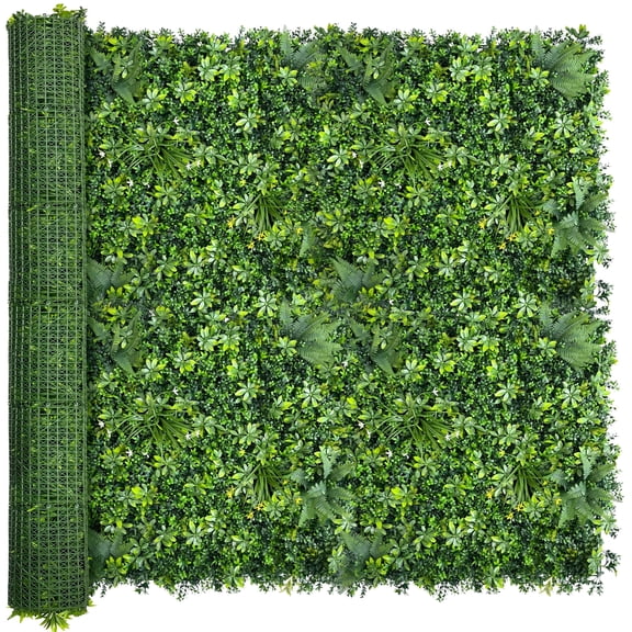 ODTORY Artificial Greenery Wall Panels: 80"x 120" (67 sqft) Faux Grass Wall Backdrop Boxwood Ivy Privacy Screen with UV Protection,Fake Hedge Fence for Outdoor,Indoor,Garden,Backyard and Home Decor