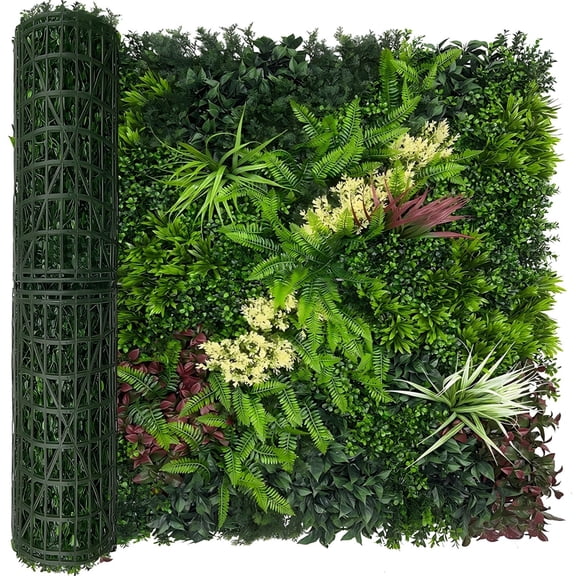 ODTORY 40"x120" Artificial Grass Wall Boxwood Plant Panel,UV Resistant Green Leaves Faux for Interior Backdrop,Garden and Indoor Outdoor Wall&Fence Covering Privacy, Party Wall Greenery Decor