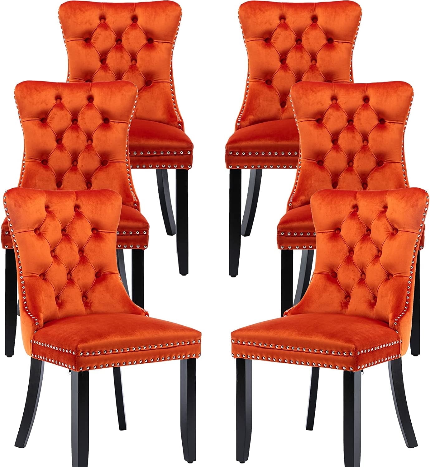 ODUSE-DAILY Modern Velvet Dining Chairs Set of 6, Kitchen ODUSE-DAILY Modern Velvet Dining Chairs Set of 6, Kitchen