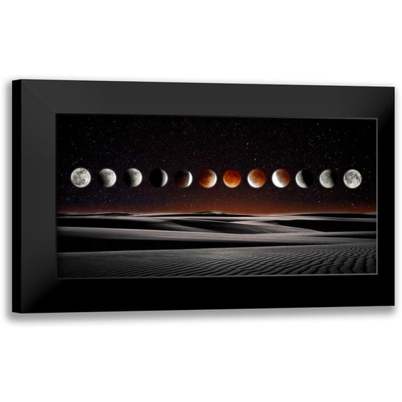 ODell, Dale 14x9 Black Modern Framed Museum Art Print Titled - Blood Moon Eclipse