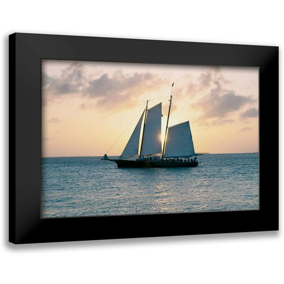 ODell, Debbie 18x13 Black Modern Framed Museum Art Print Titled - Coastal Sailing