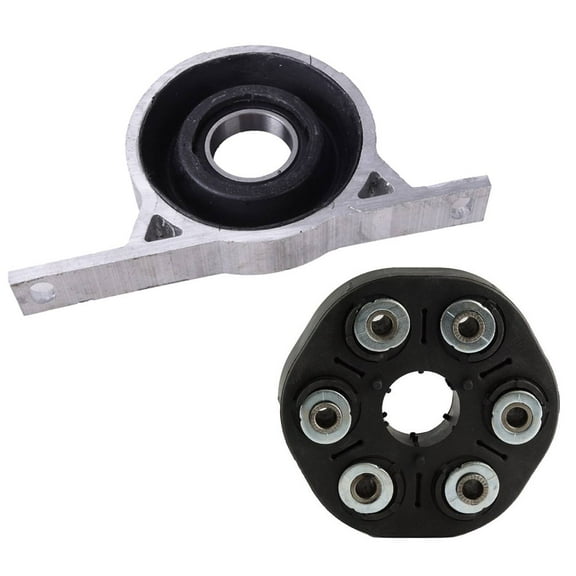 OE # 26127513218+26111229754 Driveshaft Flex Disc + Center Support Bearing Set 2PCS Fits select: 2003-2005 BMW 745 LI, 2002 BMW 745 I