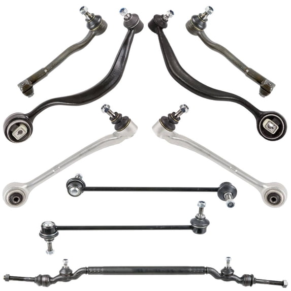 OE # 32211096057 Front Left Right Lower Control Arms Tie Rod Sway Bar Center Drag Link Kit 9PCS Fits select: 2001 BMW 740 IL, 2000 BMW 740 IL PROTECTION