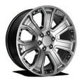 thumbnail image 1 of OE Creations Aluminum Rim PR113 20X9in Hyper Silver Dark with Chrome Accents Finish, 113HC-295824, 1 of 2