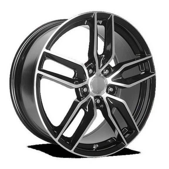 OE Creations Aluminum Rim PR160 19X10in Gloss Black with Machined Spokes Finish, 160BM-916156