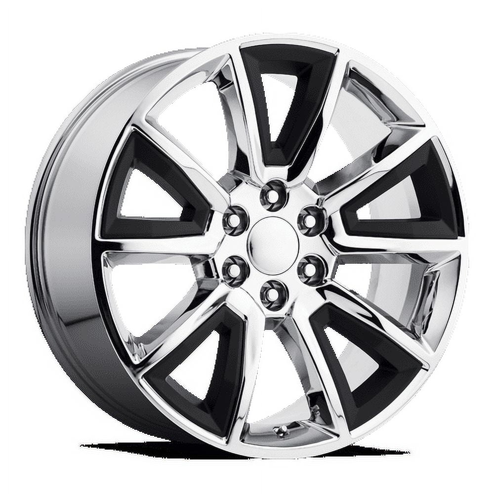OE Creations Aluminum Rim PR168 22X9in Chrome with Matte Black Accents Finish, 168CM-2295824