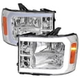 thumbnail image 1 of OE Headlight with LED Bar Chrome Housing & Clear Lens for 2007-2013 GMC Sierra 1500, 1 of 1