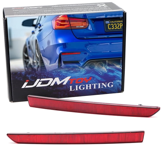 OE-Spec Dark Red Lens Rear Bumper Reflector Replacements For BMW F80 M3, F82/F83 M4