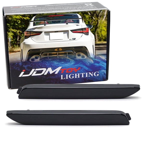 OE-Spec Smoked Lens Rear Bumper Reflector Lenses For Lexus RC NX IS-F & For Toyota RAV4 Sienna Matrix