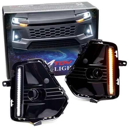 OE-Spec Vertical Fit White/Amber Sequential Blink Switchback LED Daytime Running Light Kit w/Fog Opening For Toyota 2026-up RAV4 LE SE XLE Limited (non fog models)