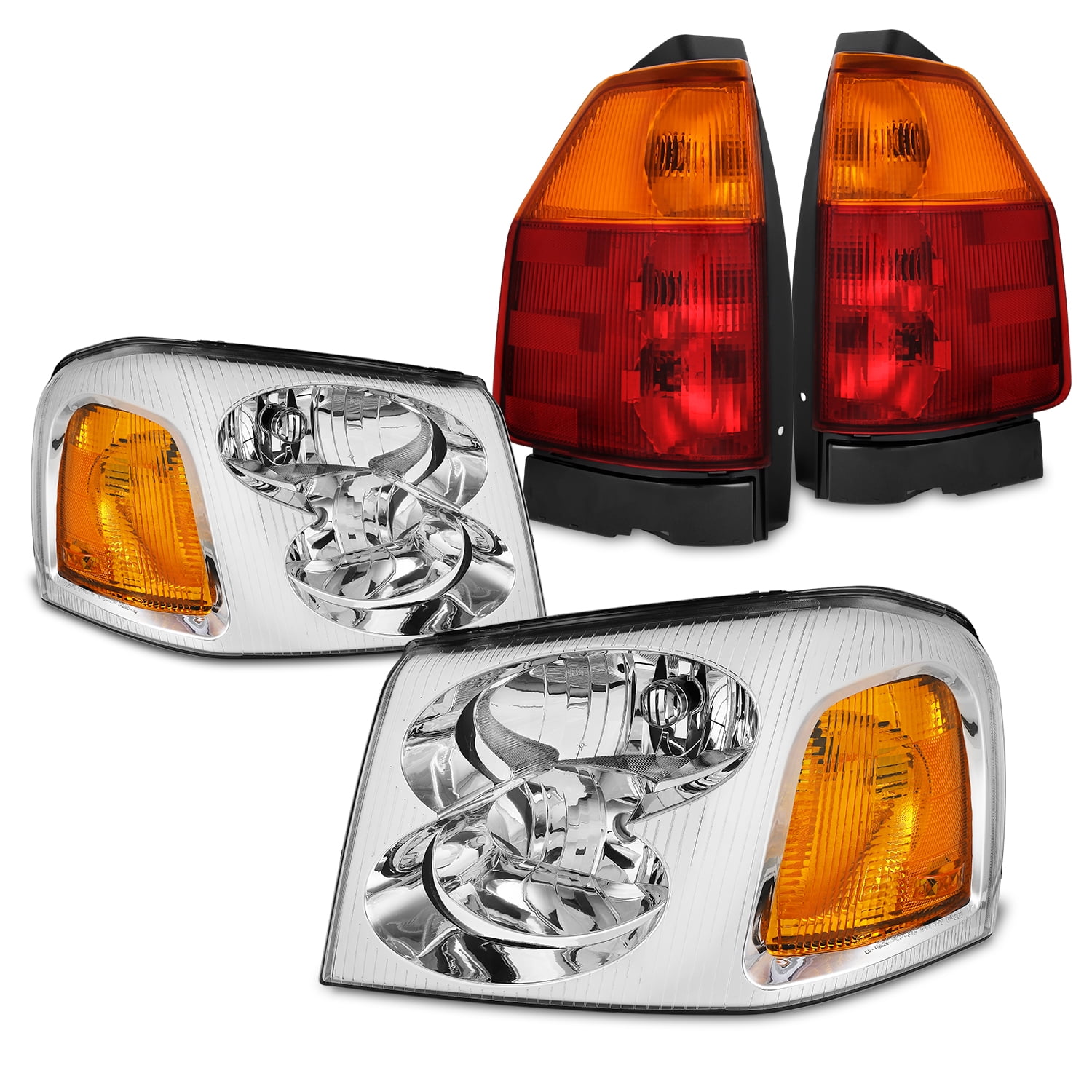 [OE Style]For 20022009 GMC Envoy SUV Chrome Bezel Headlight Lamp