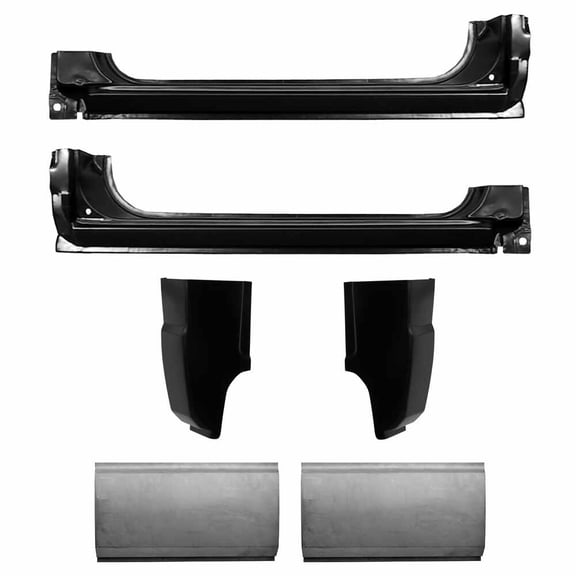 OE Style Rocker Panel & Cab Corner & Extension Kit. Fits 82-93 Chevrolet S10 Pickup 2 door extended cab, 82-90 GMC S15 Pickup 2 door extended cab, 91-93 GMC Sonoma 2 door extended cab