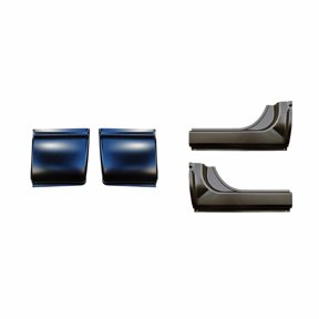 OE Style Rocker Panel and Cab Corner Kit. Fits 06-08 Dodge Ram 1500 Pickup Truck Mega Cab, 06-09 Dodge Ram 2500 Pickup Truck Mega Cab, 06-09 Dodge Ram 3500 Pickup Truck Mega Cab