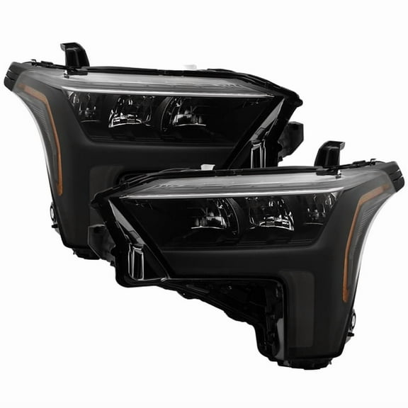 Xtune 9956836 Headlight Assembly Smoke Lens Black Housing Set Of 2