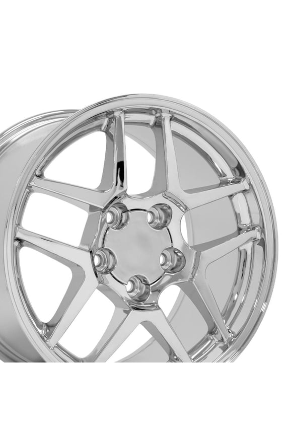 17 & 18 inch Chrome 5123, 5124 Rims Set Fit C4 & C5 Corvette Camaro C5 Z06 Style