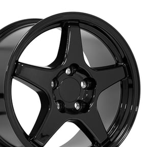 Set(4) OE Wheels CV01 17x9.5 Gloss Black Rims 5x120.65 56ET