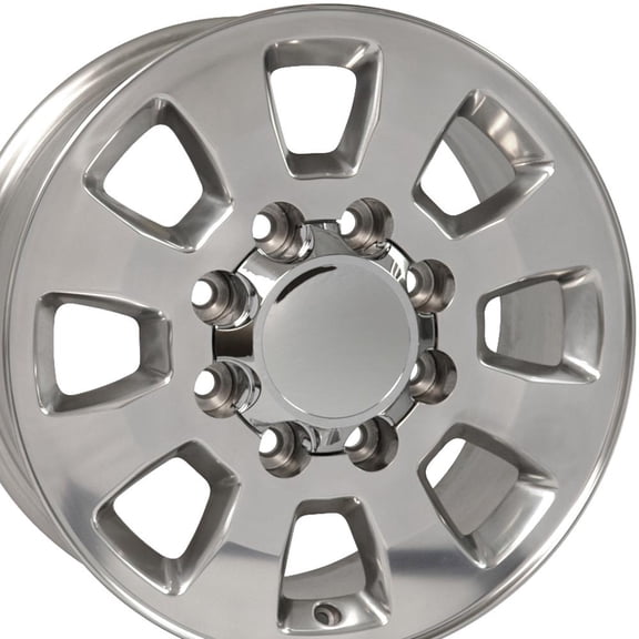 OE Wheels CV75 18 Inch Rims Fit Sierra 2500/3500 Style 8x180 18x8 Polished - Hollander 5501 (Set of 4)